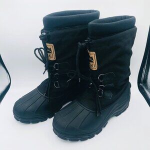 Denali HM1210-A Black Rubber Insulated Lined Snow Boots Waterproof Mens US Sz 11